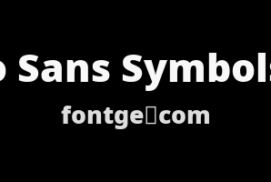 Noto Sans Symbols Blk