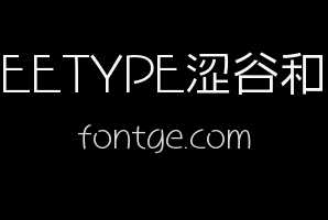 GEETYPE涩谷和音体 常规